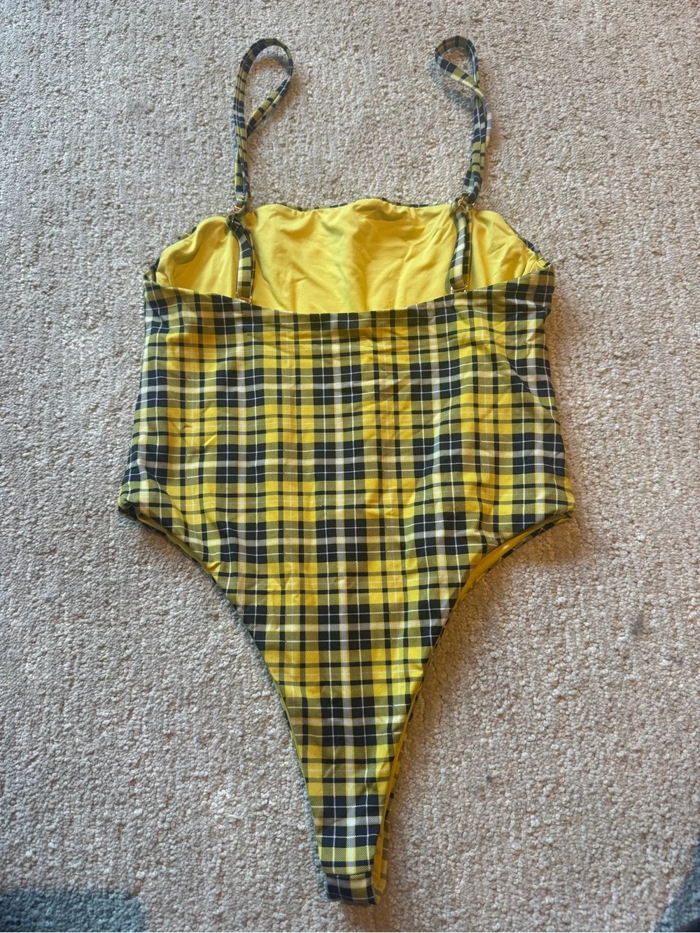 Frankie’s Bikini Tarzana One Piece Yellow Plaid Clueless